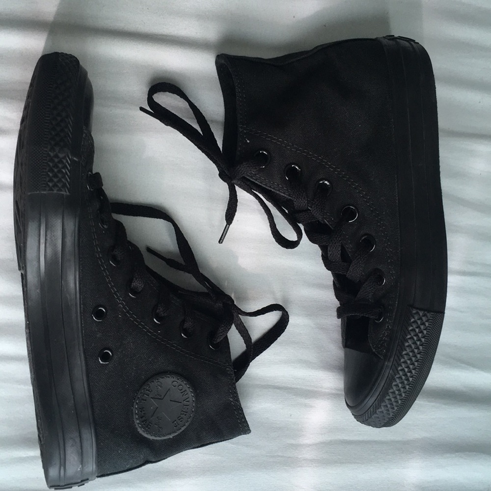 All black Chuck Taylor’s high tops